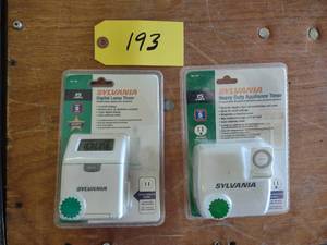 (2) Sylvania Timers, New...