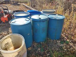 (10) Assorted Plastic Drums...