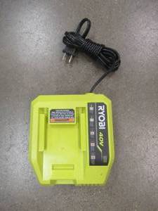 RYOBI 40-Volt Lithium-Ion Fast Charger, OP408VNM, Works - SOLD AS IS
