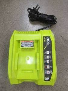 RYOBI 40-Volt Lithium-Ion Fast Charger, OP406VNM, Works - SOLD AS IS