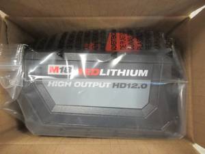 Milwaukee M18 18-Volt Lithium-Ion High Output 12.0Ah Battery Pack Model# 48-11-1812, NEW SOLD AS IS