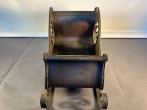 lot 96 image: decorative metal sled