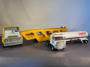lot 97 image: Castro Motor Oil tanker & cargo loader trucks