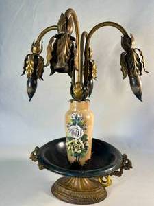 lot 37 image: ornate table lamp
