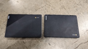 lot 9 image: Lot of 2x Lenovo Chromebooks - USED WORKING -  NO CHARGERS