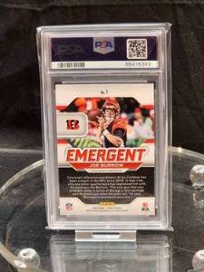 2020 Panini Prizim Emergent Joe Burrow Rookie Card #201 PSA Mint 9