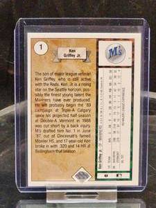1989 Upper Deck Baseball Ken Griffey Jr Rookie Card #1