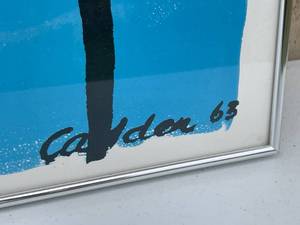 lot 208 image: 1971 Calder New York Graphic Society Framed Art Print