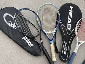 lot 239 image: Variety of Tennis Rackets