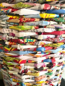 lot 58 image: Artistic Basket made from Magazines
