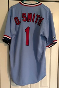 lot 71 image: St. Louis Cardinals O. Smith Jersey by Cooperstown Collections