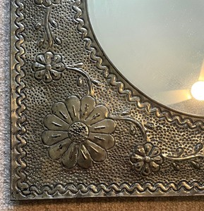 lot 76 image: Marvelous Metal Framed Mirror