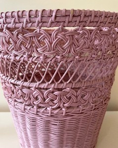 lot 87 image: Pretty Pink Vintage Wastebasket