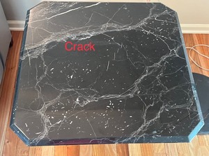 lot 49 image: Marble End Table (Sold As-is)