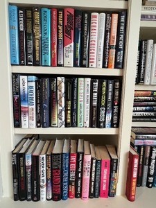 lot 22 image: Awesome Large Book Lot including John Sanford, Robin Cook, Stuart Woods, Vince Flynn & More