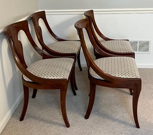 lot 29 image: Set of Four Mid Century Style Dining Room Chairs