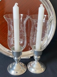 lot 46 image: Decorative Tray and Pair of Elegant Candle Holders