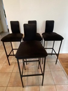lot 261 image: Set of Four Contemporary Style Barstools