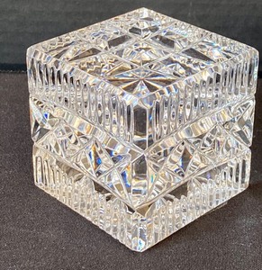 lot 268 image: Two Waterford Crystal Items including Waterford Crystal Cube Paperweight