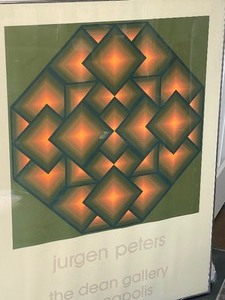 lot 196 image: Framed Jurgen Peters The Dean Gallery Minneapolis Poster