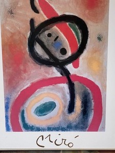 lot 197 image: Joan Miro Femmell Framed Print