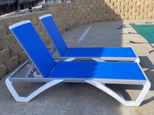 lot 283 image: Pair of Adjustable Patio Lounge Chairs