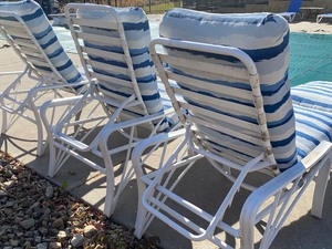 lot 280 image: Set of Three Adjustable Lounge Chairs