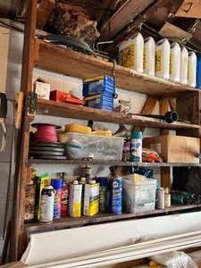 lot 18 image: Garage Lot NEW Cabinets, Lighting, Shelving, Tools & more