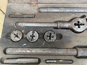 lot 82 image: Vintage Tap and Die Set In Case