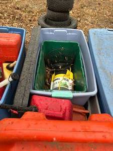 lot 94 image: Duramax Gas Can, Bins, and More