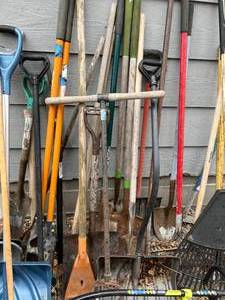 lot 98 image: YardLandscaping Tools Shovels, Ryobi Weed Wacker, and More
