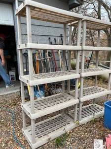 lot 96 image: Plastic StorageCrafting Shelving