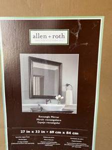 lot 111 image: Allen & Roth Copper Finish Framed Mirror