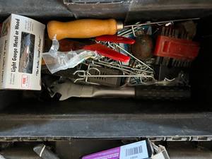 lot 146 image: Rubbermaid Action Packer 16 Toolbox & Contents