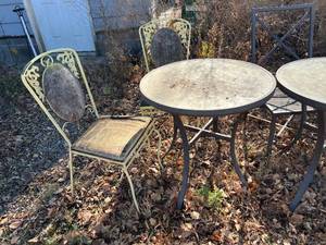 lot 172 image: Set of 2 Outdoor Tables and Chairs