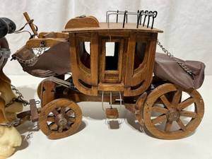 lot 13 image: Vintage Stagecoach with Horses