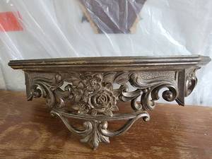 lot 35 image: Mid-Century-Modern 1965 Syroco Shelf-19 x 7