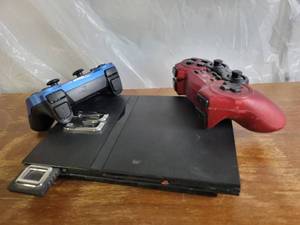 lot 36 image: Play Station 2 Console Slim & 2 Controllers