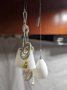 lot 55 image: 3 Single Hanging lights