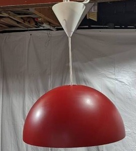 lot 57 image: Red Retro Swedish Hanging Light