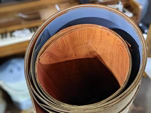 lot 107 image: Large Rolls of Wood Veneer