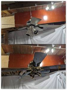 lot 59 image: 2 Four light ceiling fans