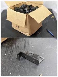 lot 93 image: Box of Bracket Hangers for Cabinet