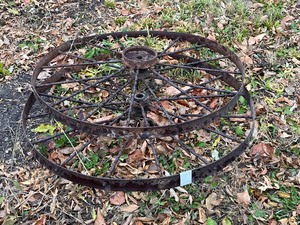 Lot Of (2) Vintage Steel Wagon Wheels