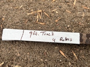 Antique 9ft Door Track With (4) Rollers