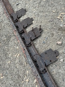Antique 9ft Door Track With (4) Rollers