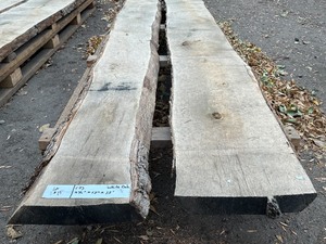 Lot Of (2) 2.5 x 13 White Oak Wood Slabs -- 13ft Lengths