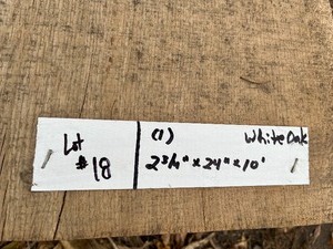 (1) 2.75 x 24 White Oak Wood Slab -- 10ft Length
