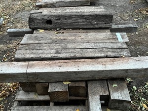 Pallet Lot Of (11) 8x8 Mixed-Species Timber -- 40 - 64 Lengths