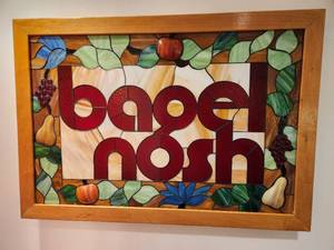 lot 112 image: Stained Glass Sign